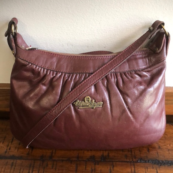 Vintage Etienne Aigner Burgundy Leather Shoulder Bag - Picture 1 of 9